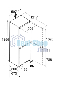Холодильник Liebherr CNBDB 5223-22 001 черная нержавеющая сталь двухкамерный 225/94л морозилка снизу, No Frost
