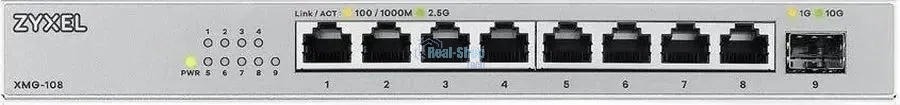 Коммутатор Zyxel XMG-108-ZZ0101F 8x2.5Гбит/с 1SFP+ неуправляемый