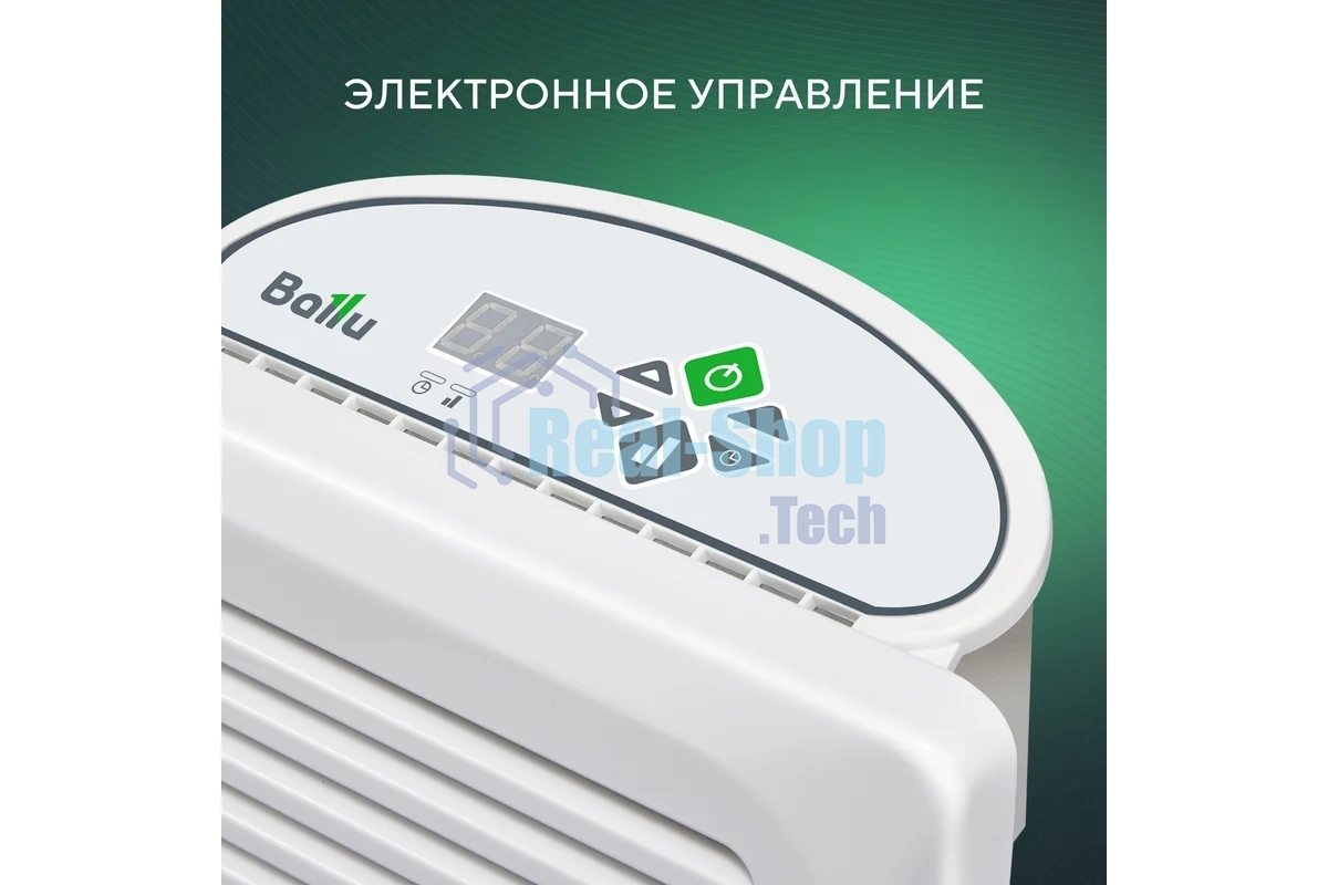 Конвектор Ballu Enzo BEC/EZER-1000 белый, 1000 Вт, 15 м2, термостат, дисплей