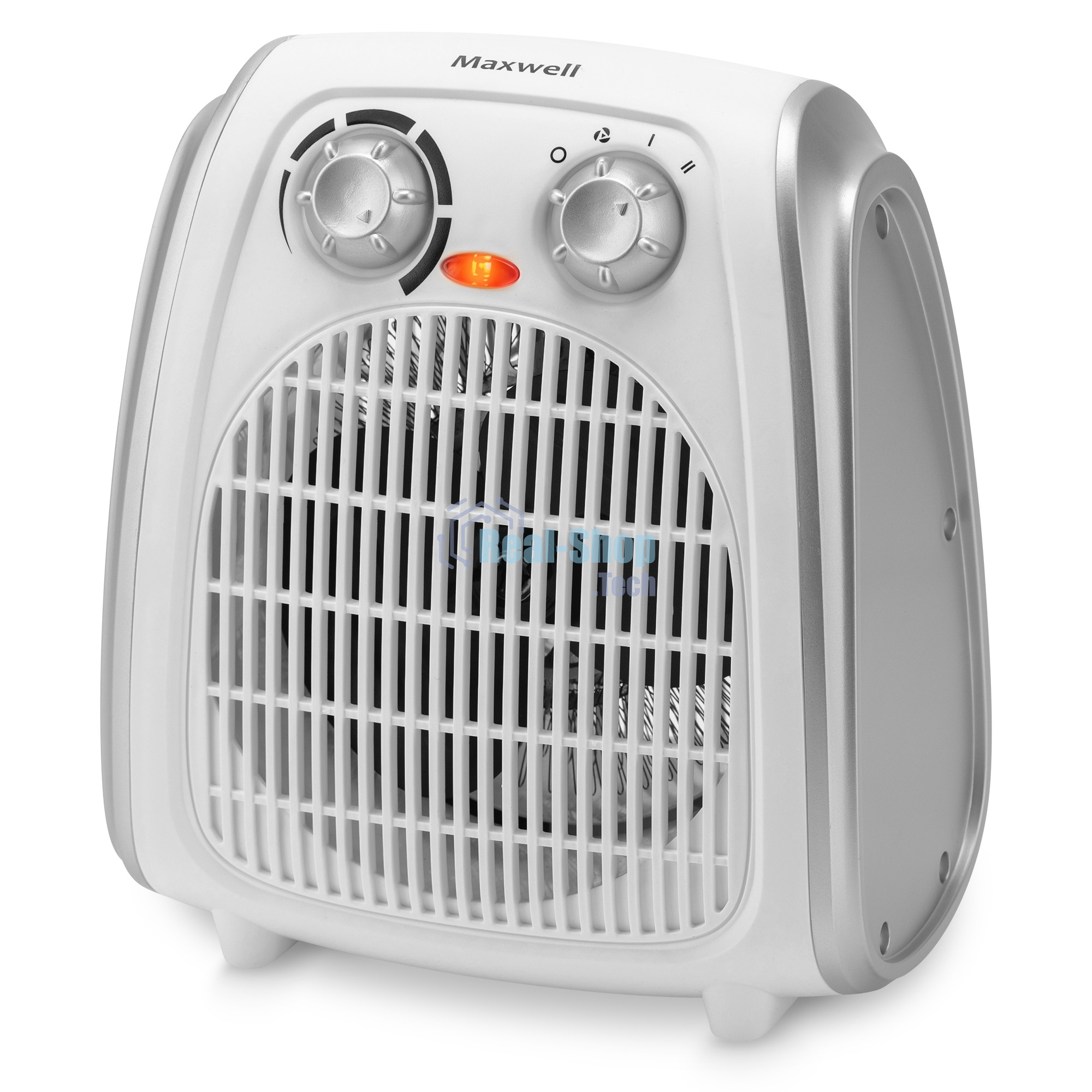 Тепловентилятор Maxwell MW-3458 (W), белый, 1000/2000 Вт, 20 м2, термостат