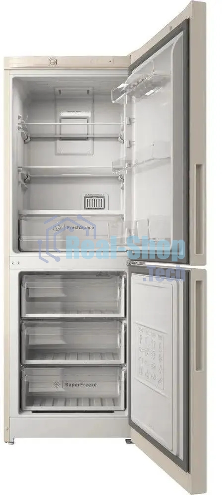 Холодильник Indesit ITR 4160 E бежевый двухкамерный 179/78л морозилка снизу