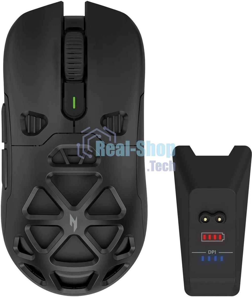 Мышь беспроводная Acer Nitro OMR404 черный, 6400 dpi, радиоканал, Bluetooth, USB, кнопки - 6