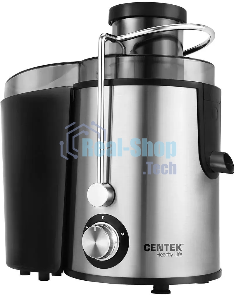 Соковыжималка Centek CT-1209 нержавеющая сталь/черный, 600 Вт