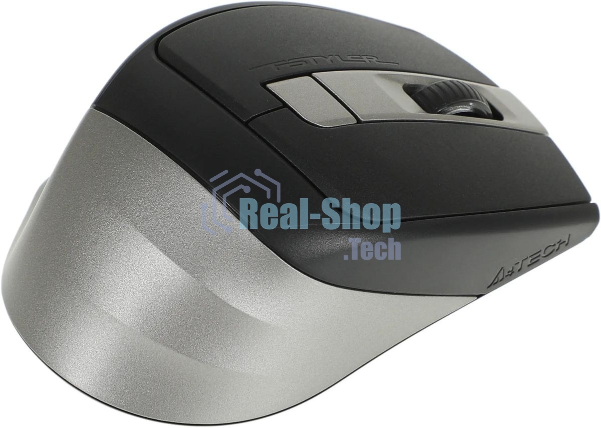 Мышь беспроводная A4Tech Fstyler FB35C серый/черный, 2000 dpi, радиоканал, Bluetooth, USB, кнопки - 6
