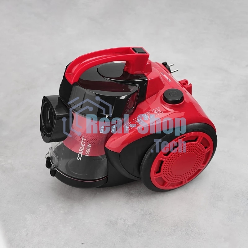 Пылесос Scarlett SC-VC80C11 красный/черный, 320/1500 Вт, уборка сухая, пылесборник контейнер 1.5 л