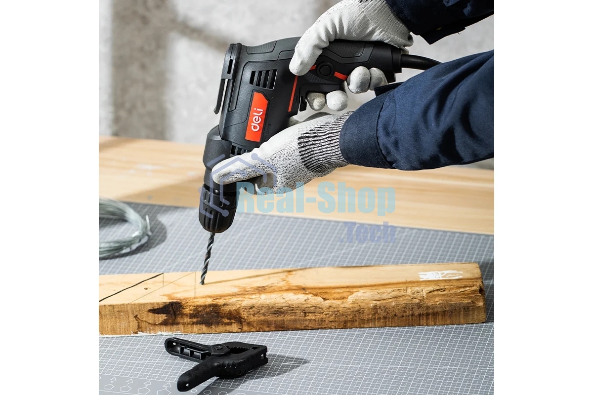 Дрель Deli DE-DZ10-1E, 500 Вт, сетевая, безударная