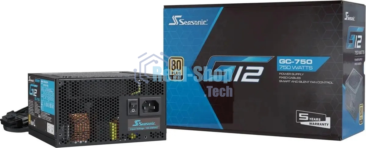 Блок питания Seasonic ATX 750W G12 GC-750 80 PLUS gold (20+4pin) APFC 120мм fan 6xSATA RTL