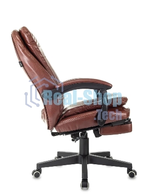 Кресло Бюрократ T-9950MSG-F/BROWN-PU коричневый, экокожа