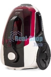Пылесос Hyundai HYV-C3370 белый/красный, 380/2400 Вт, уборка сухая, пылесборник контейнер 3.5 л