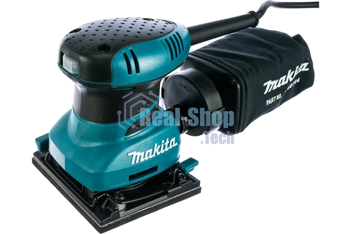 Шлифовальные машины Makita BO4555 ВШМ, 200Вт,114х102мм,14000об\м,ампл-1.5мм,1.1кг,кор,п\сборник,зажим\липучка