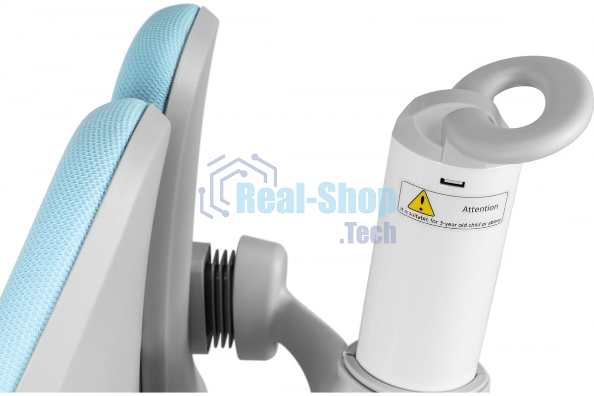 Кресло детское Cactus CS-CHR-3604BL голубой крестов. пластик серый