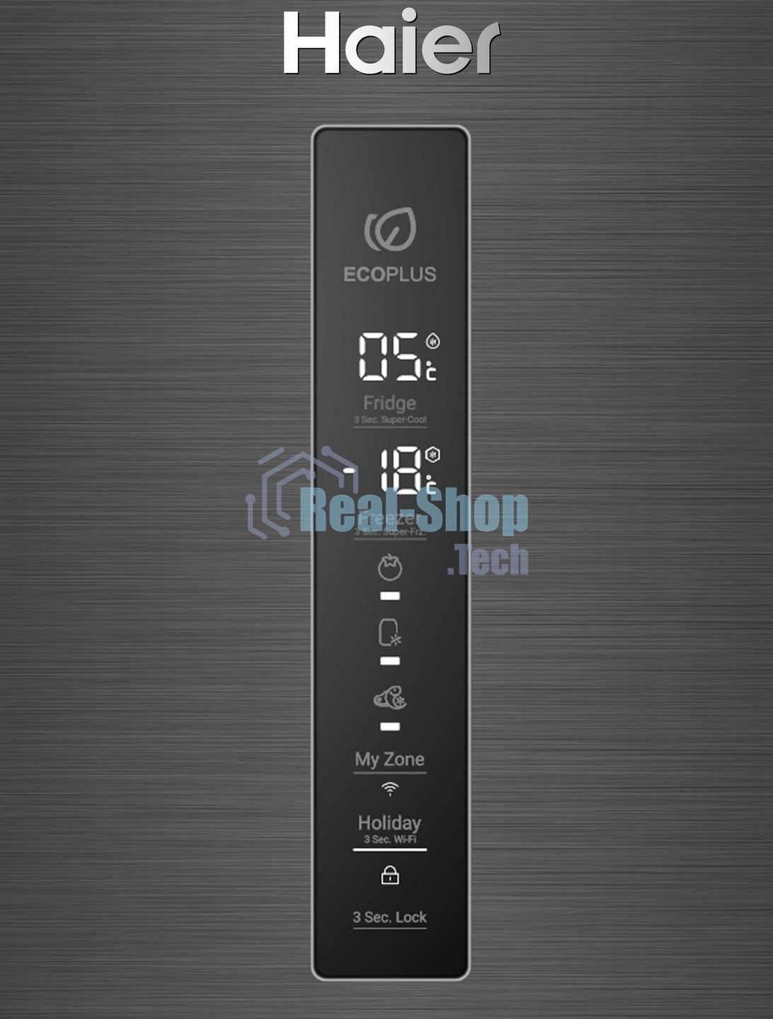 Холодильник Haier C4F740CBXGU1 черный двухкамерный 286/115л морозилка снизу, No Frost