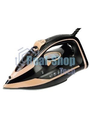 Утюг Kelli KL-1656, 3000 Вт, черный/бежевый