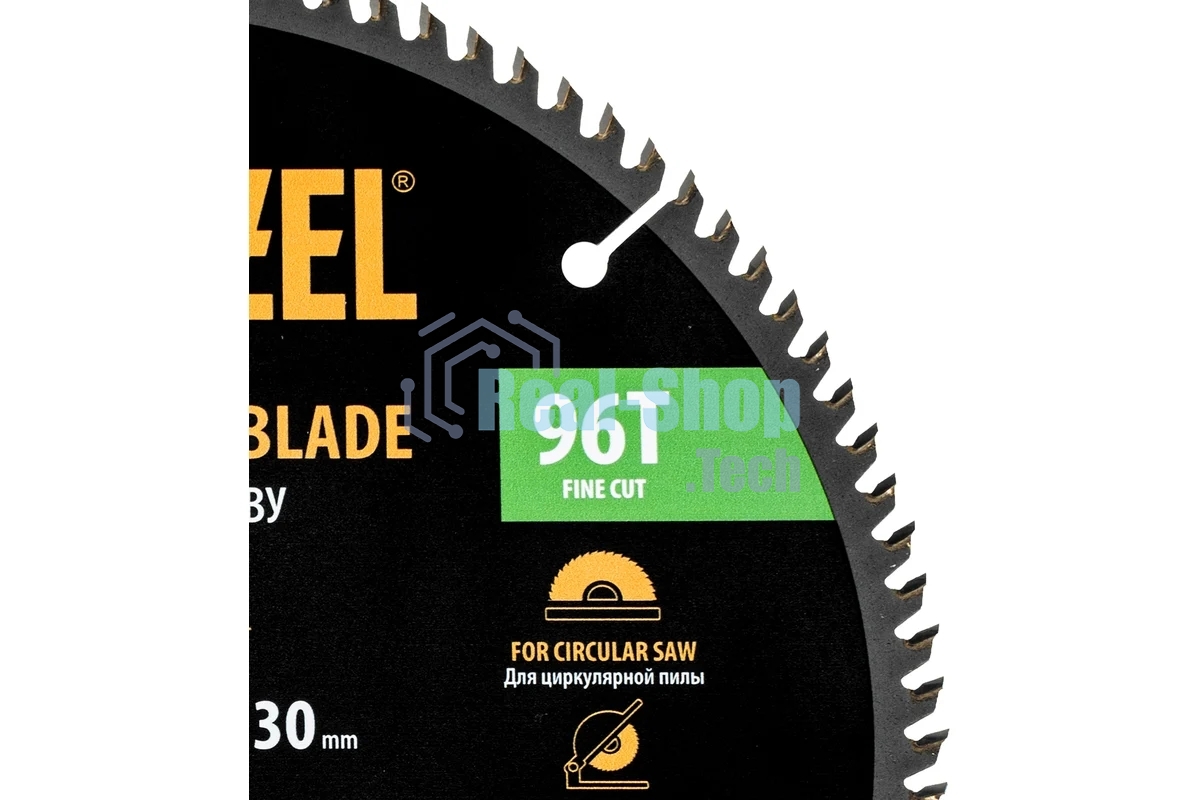 Пильный диск по дереву Denzel ф250 х 30 мм, 96 зубьев 733597