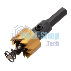 Коронка по металлу Denzel HSS, 21 мм, нитридтитановое покрытие