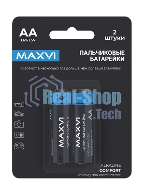 Щелочная батарейка Maxvi MBLR6CF2, COMFORT, AA, alkaline, 2 шт.