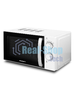 Микроволновая печь Kraft KF20MW7W-102M белый, 20 л, 700 Вт, переключатели - поворотный механизм