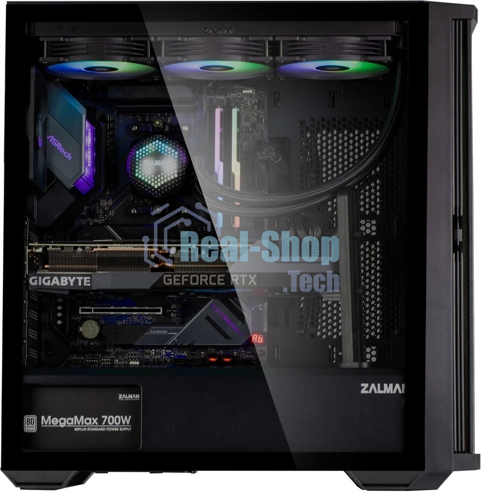 Компьютерный корпус ZALMAN Z10, ATX, черный, WINDOW, 2x3.5