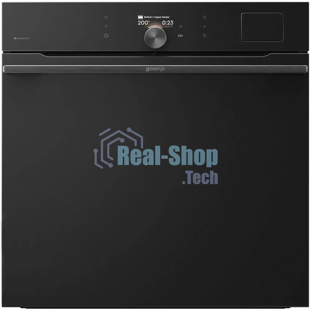 Духовой шкаф Gorenje BSA6138B, 77 л, макс. температура 300 градусов, комбинированное управление, TFT-дисплей, SteamAssist PRO, Wi-Fi, динамическая система охлаждения, быстрый нагрев, энергоэффективность А+, черный
