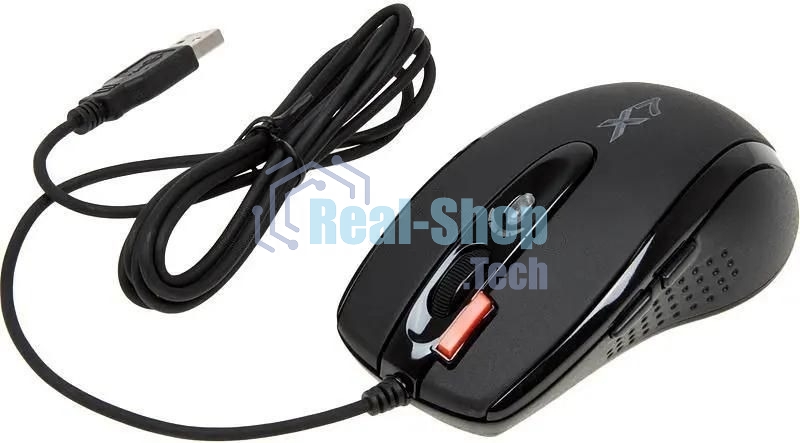 Мышь проводная A4Tech X-718BK черный, 3000 dpi, USB, кнопки - 7