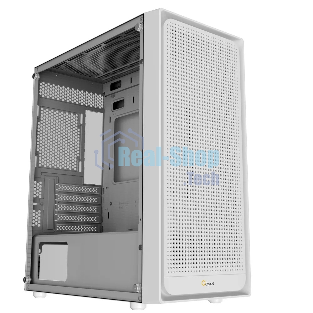 Компьютерный корпус Ocypus Gaммa C50 без БП белый (Gaммa-C50-WHG000XX-GL)