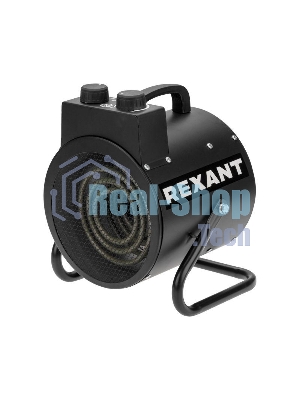 Пушка тепловая электрическая Rexant круглая, регулировка угла наклона, ТЭН, 3кВт