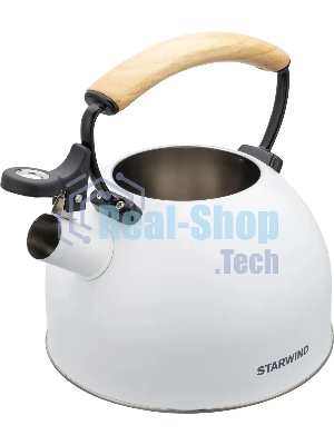 Чайник для плиты металлический Starwind Chef Country 2.5 л. белый (SW-CH1712)
