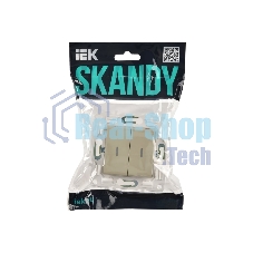 Выключатель 2-кл. IEK SKANDY SK-V09B 10А с индикацией бежевый SK-V20-1-10-K10