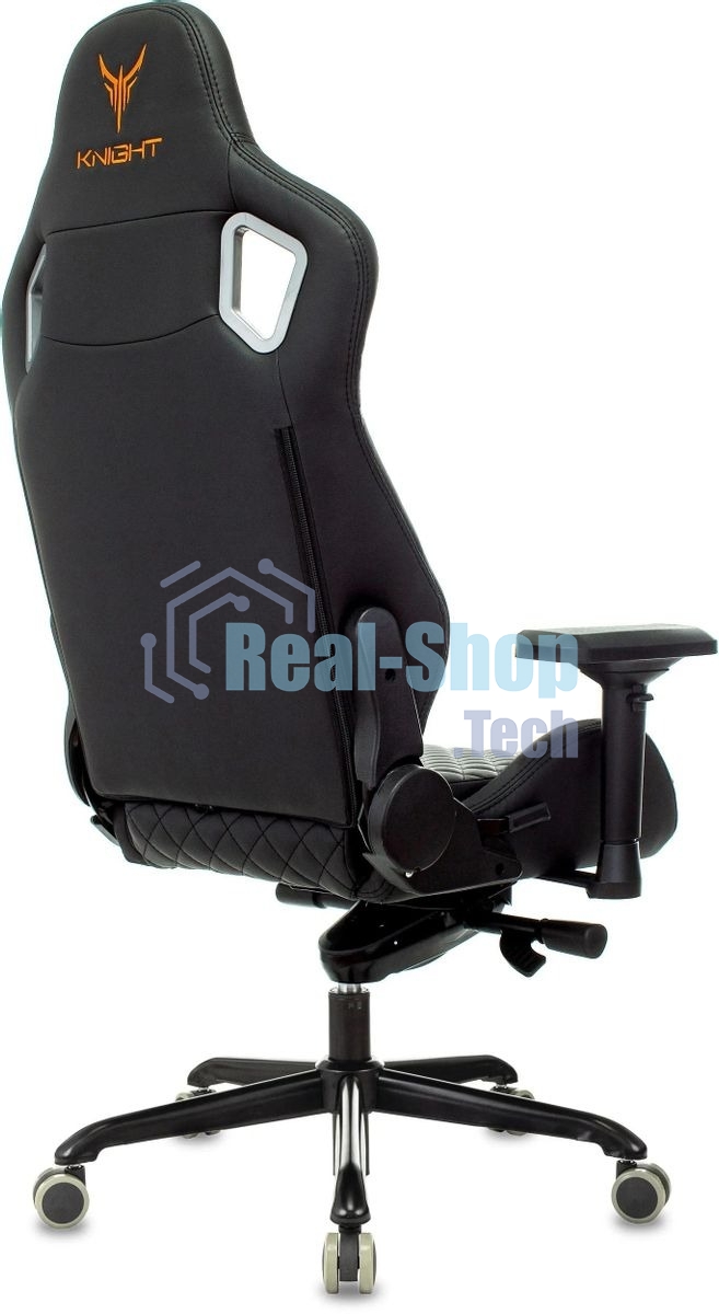 Кресло игровое Knight TITAN черный ромбик эко.кожа с подголов. крестовина металл