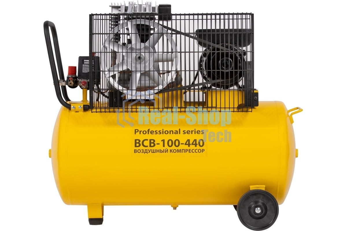Компрессор воздушный ременной масляный Ballu BCB-100-440 желтый