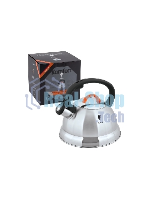 Чайник для плиты LEONORD Freundlich-3001QS из нержавеющей стали со свистком, 2,3л (в уп. 6 шт)