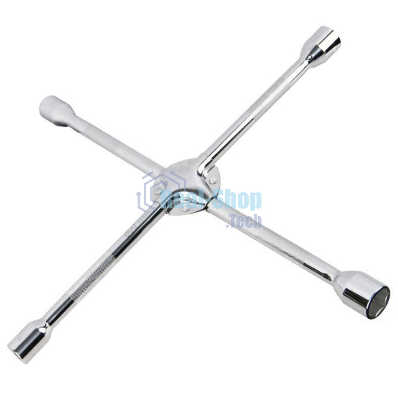 Крестообразный балонный усиленный ключ Deli DL4414 длина 350мм, головки 17x19x21x23мм, сталь Cr-V