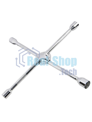 Крестообразный балонный усиленный ключ Deli DL4414 длина 350мм, головки 17x19x21x23мм, сталь Cr-V