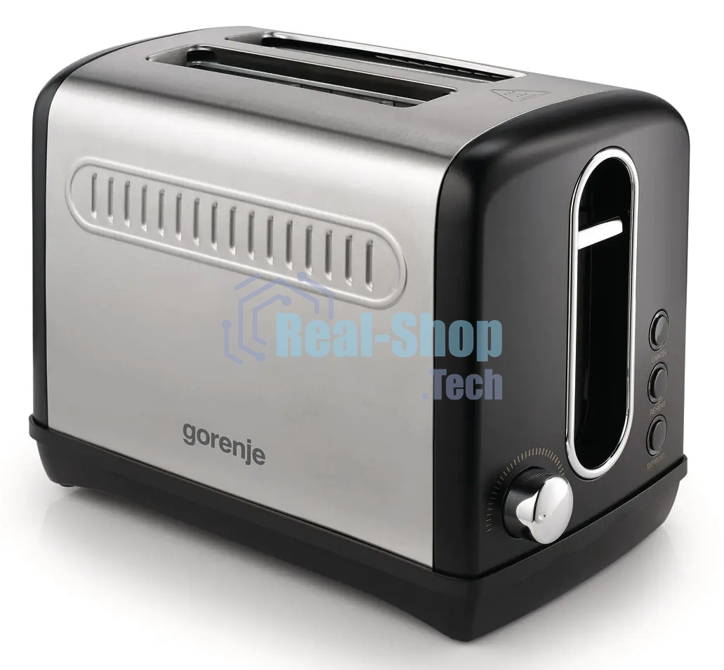 Тостер Gorenje T1100CLBK чёрный, 1100 Вт, 2 слота