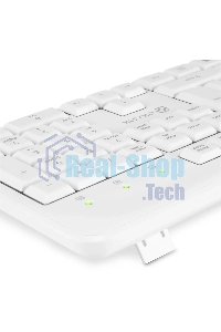 Клавиатура проводная Oklick 305M (1875227), USB, белый