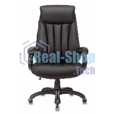 Кресло руководителя Бюрократ T-9922N Leather Venge Black черный, эко.кожа, крестовина пластик