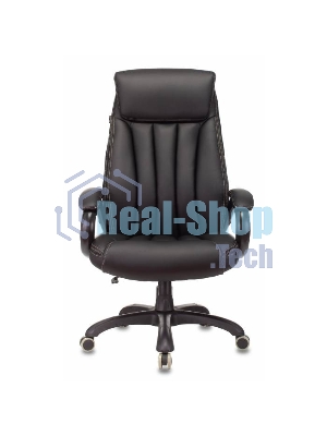 Кресло руководителя Бюрократ T-9922N Leather Venge Black черный, эко.кожа, крестовина пластик