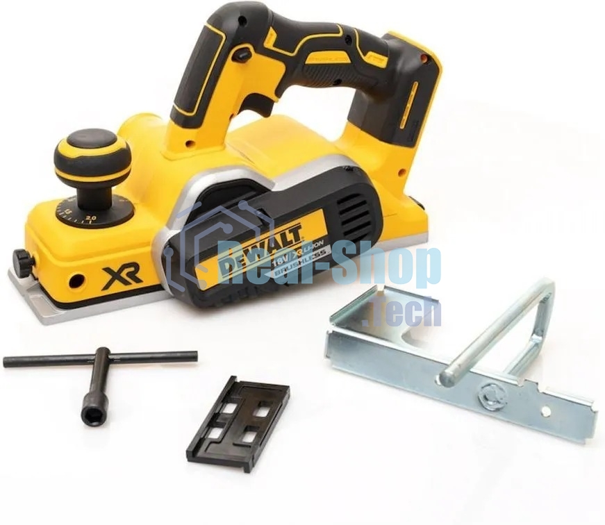 Аккумуляторный бесщеточный рубанок XR DeWalt DCP580N-XJ черный/желтый