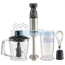 Блендер погружной DELTA LUX DE-7011B черный 1500 Вт, ТУРБО, измельчитель, стакан, венчик (8)