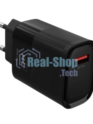 Сетевое зарядное устройство MORE CHOICE (4620202553416) NC09m 1USB 3.0A QC3.0 15W, черный