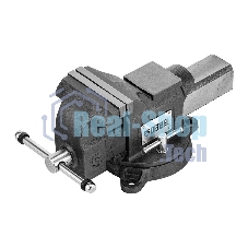 Тиски слесарные Denzel BVH-125, 125 мм, поворотные, стальная направляющая, с наковальней