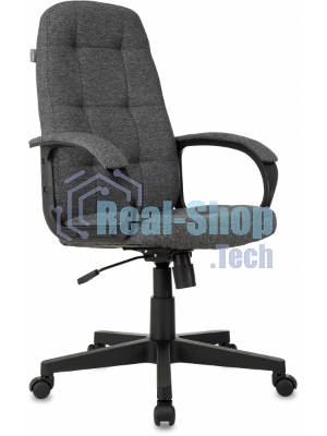 Кресло руководителя Бюрократ CH 002 Fabric 3C1 серый, крестов. пластик