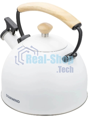 Чайник для плиты металлический Starwind Chef Country 2.5 л. белый (SW-CH1712)