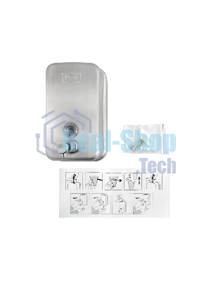 Дозатор PUFF 1402.096 для жидкого мыла из нерж. стали. матовый -8608m 800ml