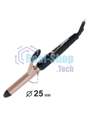 Щипцы для завивки волос DELTA LUX DL-0626 коричневый/черный, 25 мм, 180 °C, 1 режим