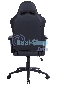 Кресло игровое Cactus CS-CHR-130-M, массажное, с подголовником, черный