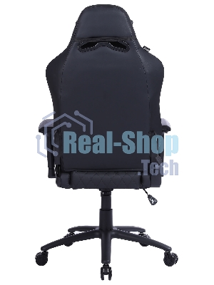 Кресло Cactus CS-CHR-130-M черный, экокожа, подголовник