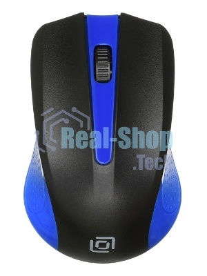 Мышь беспроводная Oklick 485MW черный/синий, 1200 dpi, радиоканал, USB, кнопки - 3