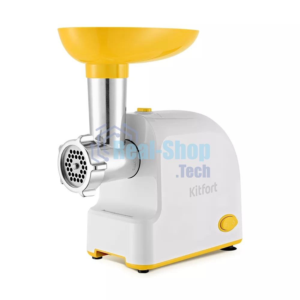 Мясорубка электрическая Kitfort КТ-2113-2 1000Вт белый/желтый