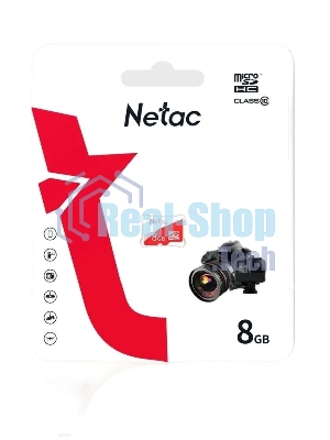 Флеш карта Netac P500 ECO MicroSDHC 8Gb C10 NT02P500ECO-008G-S